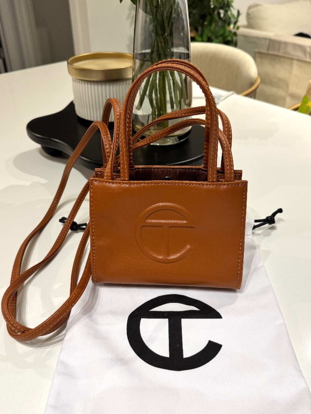 Brand-New Telfar Small Shopping Bag – Tan